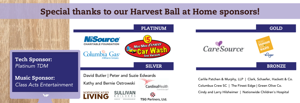 [[Image description: Special thanks to our Harvest Ball sponsors! Sponsor logos laid out with Harvest Ball images]]